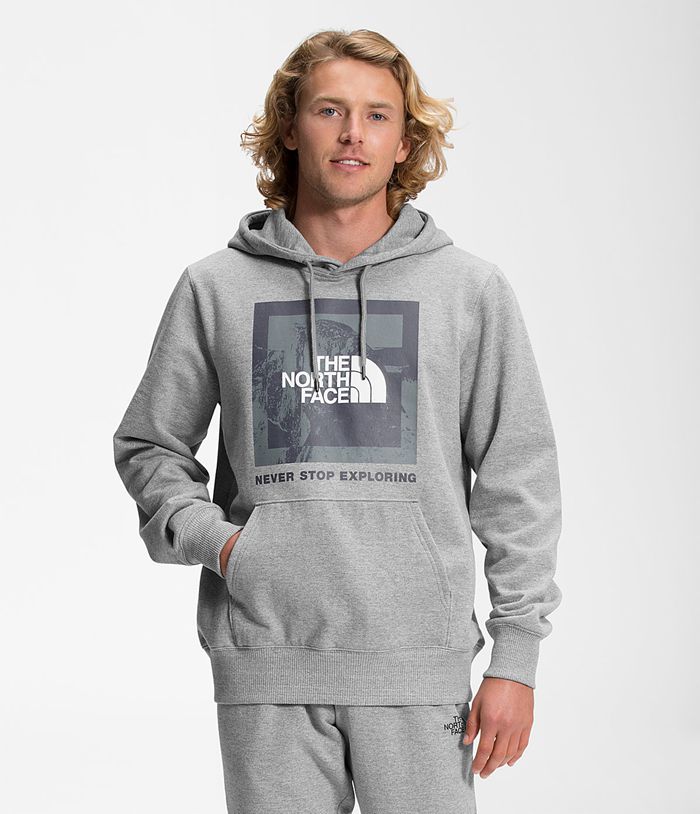 The North Face Hoodie Recycled Climb Graphic Grey - Mens - Thailand FUDHZ-1927